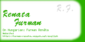 renata furman business card